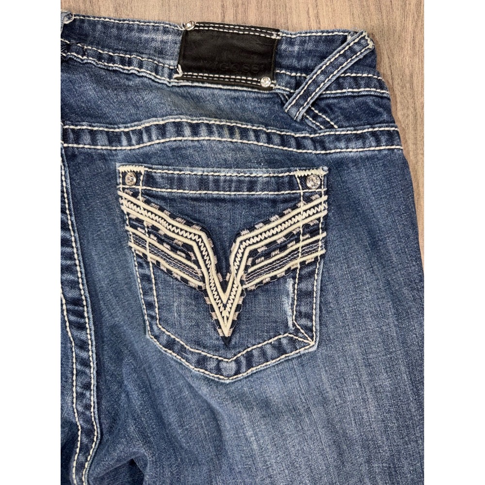 Vigoss The Chelsea Straight Leg Distressed Jeans Medium Wash 16 L 31 D7 - Picture 13 of 13